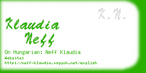 klaudia neff business card